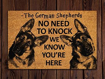 No Need To Knock, We Know You're Here, Dog Doormat, Welcome Mat, Funny Dog  Doormat, Housewarming Gift, New Home Gift, Porch Decor, Outdoor Doormat