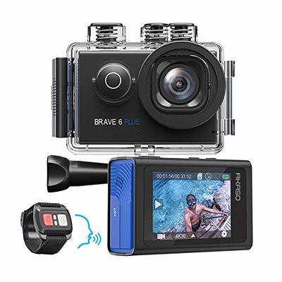 AKASO Brave 7 LE 4K30FPS 20MP WiFi Action Camera with Touch Screen Vlog  Camera EIS 2.0 Remote Control 131 Feet Underwater Camera with 2X 1350mAh  Batteries 