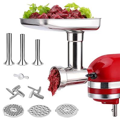 Includes Food Grinder Attachment and Sausage Stuffer Tubes