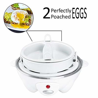 Brentwood 7-Egg Black Electric Egg Cooker with Auto Shutoff TS