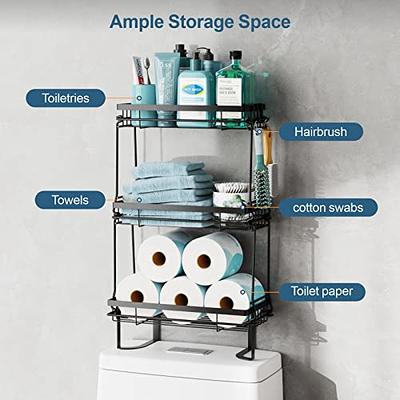Bathroom Storage Cabinet Toilet Paper Storage for Small Bathroom with Toilet  Roll Holder,Toilet Paper Stand for Small Space,White/Bamboo by AOJEZOR -  Yahoo Shopping