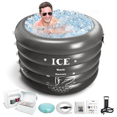 Portable Ice Bathtub for Adult, Foldable Bath Tub Cold Plunge Pool Tub  Inflatable Ice Bath for Recovery Ice Bath Hot Cold Water Therapy Small  Space