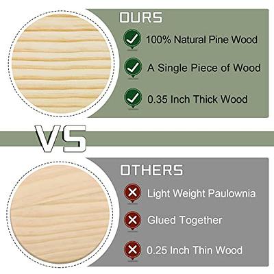 24 Pack 12 Inch Wood Rounds Unfinished Basswood Plywood Wooden Sheets Blank  Wood