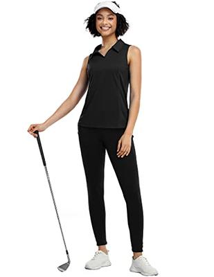 COOrun Womens Golf Shirt Moisture Wicking V Neck Tennis Shirts Sleeveless  Solid Sports Polo Shirt for Outdoor,Black Large - Yahoo Shopping