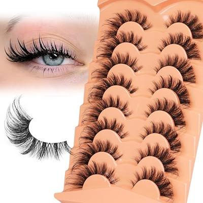 Brown Lashes Anime Eyelashes Natural Look Wispy Fake Eyelashes Manga C –  BABACLICK