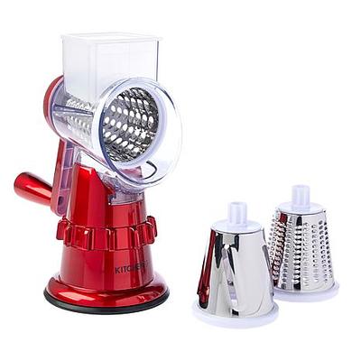 KitchenHQ Glitz Speed Drum Grater & Slicer - Red Metallic - Yahoo Shopping