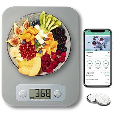 Smart Food Scale for Calorie Counting, Digital Kitchen Scale for Food  Ounces and Grams with Nutrition Analysis APP, Bluetooth Food Weight Scale  for Weight Loss, Diabetics, Macro, Diet, Baking, Cooking - Yahoo