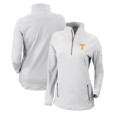 Women's Houston Astros Columbia White Omni-Wick Shotgun Quarter-Zip  Pullover Top