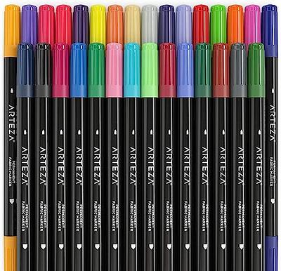 ARTEZA Fabric Paint Markers, Set of 30, Permanent Dual-Tip Textile Marker,  Assorted Colors, Art Supplies for Coloring T-Shirts, Jeans, Jackets, and  Backpacks - Yahoo Shopping