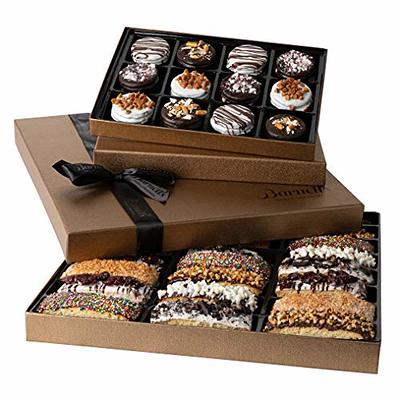 Barnetts Christmas Chocolate Gift Baskets, Biscotti Cookie Variety Tower  Chocolates Box, Covered Cookies Holiday Gifts Sets