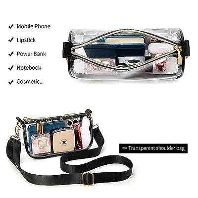  WEIMZC Clear Crossbody Bag Stadium Approved,Adjustable Shoulder  Strap Clear Crossbody Purse for Concerts, Festivals, Sports Events