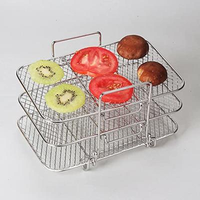 3 Layer Air Fryer Rack, 3-tier Wire Rack Cooling Oven Tray, Cooking Rack  Fryer Accessories Cooling And Baking Rack Easy Clean Cooling Tray Oven  Accessories Air Fryer Accessories Kitchen Stuff Kitchen Accessories 