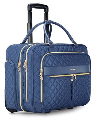 THE MANHATTAN Rolling Laptop Bag, Rolling Briefcase for Women, Overnight Bag