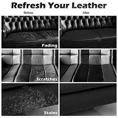  SEISSO Leather Recoloring Balm - Leather Repair Kit Furniture -  Leather Repair Kits for Couches - Leather Restorer for Couches Black Car  Seat, Sofa, Boots - Leather Dye Black : Automotive