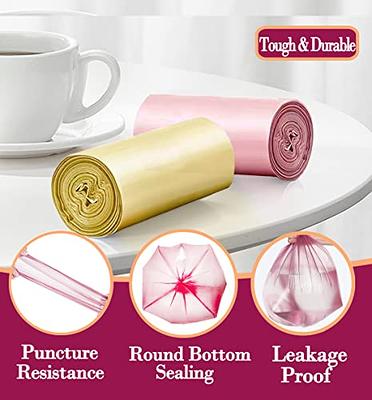 8 Rolls / 240 Counts Small Trash Bags 0.5 Gallon Garbage Bags Pink