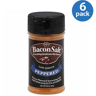 J&D's Peppered Bacon Salt - 3 PACK - Low Sodium All Natural Flavored  Seasoning