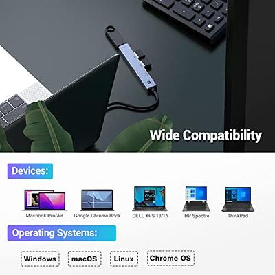 USB C Hub, USB C to USB 3.0 HUB with 4 USB 3.0 Ports Applicable for MacBook  Pro 2018 2017 iMac, Google Chromebook Pixelbook, XPS, Samsung S9, S8 & More  USB Type