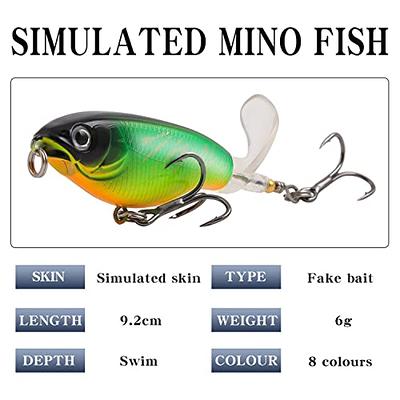 8pcs Fishing Lure Kit, Topwater Crank Bait, Floating Minnow Lure, Fishing  Tackle