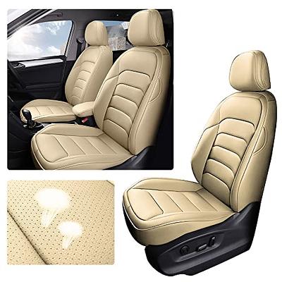 Car Seat Cushion, Beige Faux Leather (2-Pack) - Universal Fit for Front  Seats