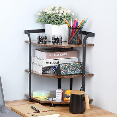 NEX 3 Tier Small Corner Shelf Cabinet Organizer, Brown - Yahoo Shopping