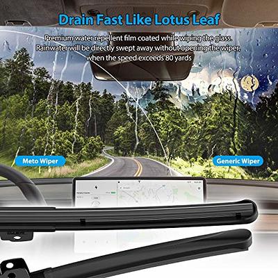 METO T6 Silicone Windshield Wiper Blades, 22 and 22 inches (set of