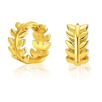 LOLIAS Small Hypoallergenic Flat Back Stud Earrings for Women Men 14K Gold  Plated Surgical Stainless Steel Earring Sets Tiny Screw Back Cartilage