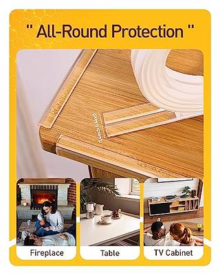 Baby Proofing, Clear Edge Protector Strip, Silicone Soft Corner Protectors  with Upgraded Pre-Taped Strong Adhesive, Edge Protectors for Sharp Corners  of Cabinets, Tables, Drawers( 6.6ft Length) 