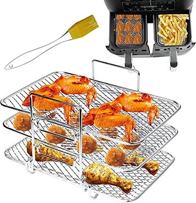 Air Fryer Rack For Ninja Dz201/dz401 Foodi Accessories Stainless