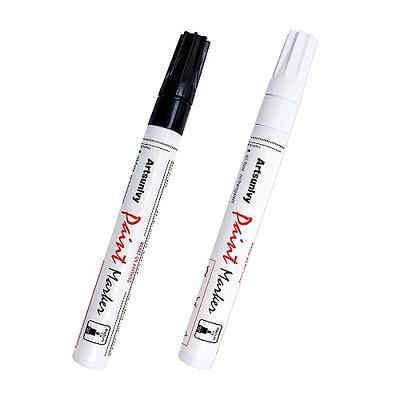 Artsunlvy Permanent Paint Pens Paint Markers - 2 Pack Black & White Oil  Based Quick Dry Waterproof Markers For Tire, Rubber,Wood, Rocks, Metal,  Canvas - Yahoo Shopping