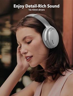 HROEENOI Active Noise Cancelling Wireless Bluetooth Over-Ear Headphones,  Memory Foam Ear Cups, Quick Charge for 40H Playtime, Ideal for Travel, Home