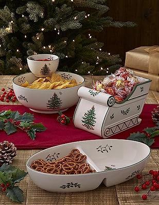 Spode Christmas Tree Large Divided Server - Festive Serveware for