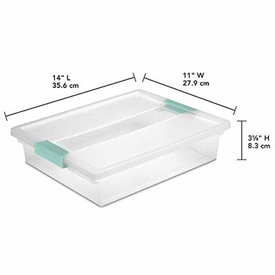 Sterilite Small Clip Box Clear Storage Tote Container with