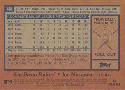  2022 Topps Archives #188 Joe Musgrove 1978 Topps NM-MT