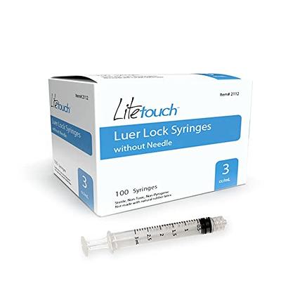 LiteTouch 3mL Luer Lock Syringe, Sterile, Individually Sealed - 100  Syringes per Box (no needle) - Yahoo Shopping