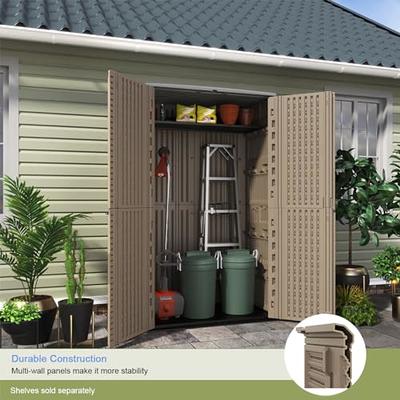 Outdoor Storage Cabinet Waterproof with Shelves,resin Outdoor Storage Box for Patio KINYING