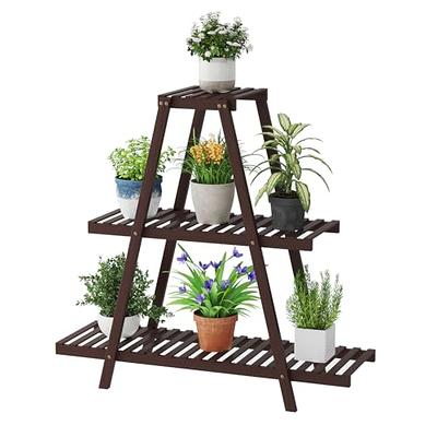 STDDRE Plant Stand For Indoor Outdoor Tiered Plant Shelf 3 Tier 8 Potted  Bamboo Flower Holder Ladder Rack For Multiple Triangle Table Plant Pot Stand  (Brown 3-Tier) - Yahoo Shopping