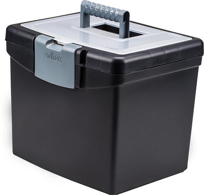 Hefty 72Qt 18 Gal Clear Storage Bin With Blue Hi Rise Lid Plastic