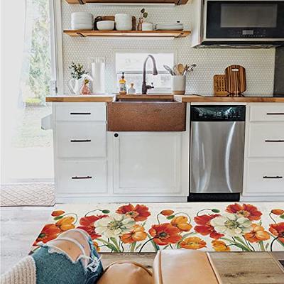  Floral Kitchen Floor Mats Cushioned Anti Fatigue for