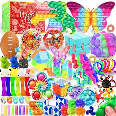 (62 Pcs) 2023 Upgraded Fidget Toys Party Favors Gifts for Kids Adults Autism Stress Relief Stocking Stuffers Sensory Pop It Autistic Pack Bulk Set