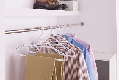 Mainstays Plastic Notched Adult Hangers for Any Clothing Type