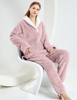 Womens Pajama Set，Fashion Winter Flannel Pajamas Women Full Sleeves Warm  Thicken Pijama Sleepwear Ladies Pink Coral Fleece Pyjama，Green，XXL :  : Clothing, Shoes & Accessories