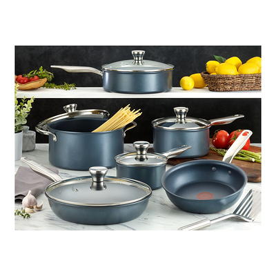 T-fal Platinum Endurance Stainless Steel 14pc Cookware set with Non-Stick  Frypan
