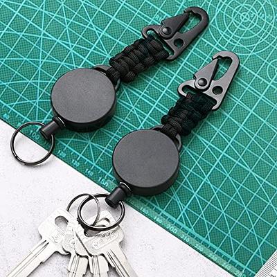 All Direction Pull Retractable Keychain Reels With Metal Key
