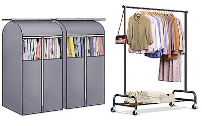 LANJIN Industrial Pipe Clothing Rack,Clothes Rack for Wardrobe