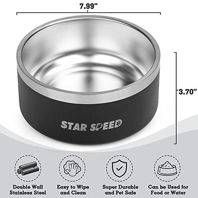 StarSpeed 100oz Large Stainless Steel Dog Bowl Extra Large Dog Water Bowls  for Large Dogs with Rubber Bottom, Drop Resistant and Durable