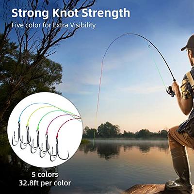 RUNCL Braided Fishing Line, Abrasion Resistant Durable Fishing Line for  Saltwater Freshwater, No Stretch, Smaller Diameter, Hi Vis Rainbow Color  Measure Line, 328-1093 Yds : : Sports & Outdoors