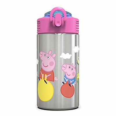 Zak Designs Peppa Pig 15.5oz Stainless Steel Kids Water Bottle