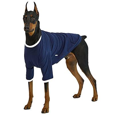 Lucky Petter Dog Cotton Shirt for Small and Large Dogs Raglan T-Shirts Soft  Breathable Dog Shirt Black Series (Large, Black/Gray)