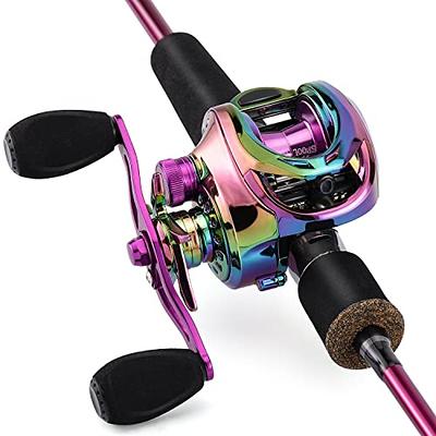 Sougayilang Baitcaster Combo, 2-Piece Fishing Rod and Reel Combo, Purple  Fishing Pole with Baitcasting Reel Set for Freshwater-2.1m with Left Handle  Reel - Yahoo Shopping