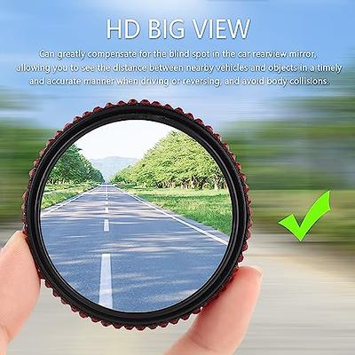 2 Pack of Blind Spot Car Mirrors, 2 Inch Round HD Glass Convex Rear View  Wide Angle Side Mirror Blindspot with Self Adhesive Back for Universal